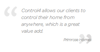 Primrose Homes Quote Primrose Homes quote on Control4